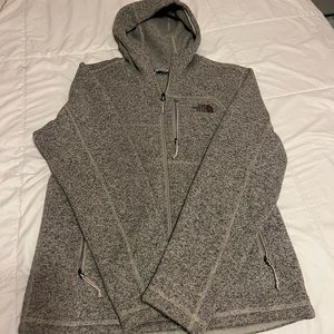 Heather Grey Zip Up North-face